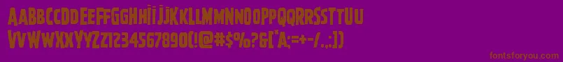 Ghoulishintentcapshift Font – Brown Fonts on Purple Background