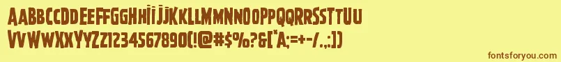 Ghoulishintentcapshift Font – Brown Fonts on Yellow Background