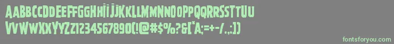 Ghoulishintentcapshift Font – Green Fonts on Gray Background