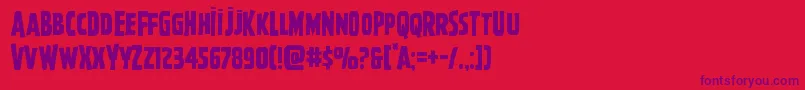 Ghoulishintentcapshift Font – Purple Fonts on Red Background