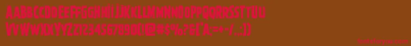 Ghoulishintentcapshift Font – Red Fonts on Brown Background