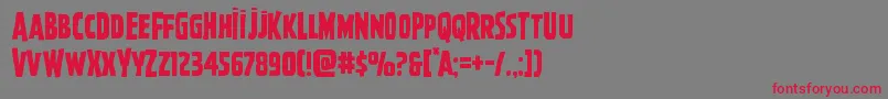 Ghoulishintentcapshift Font – Red Fonts on Gray Background