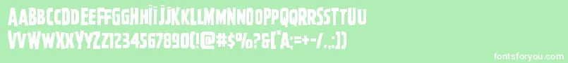 Ghoulishintentcapshift Font – White Fonts on Green Background