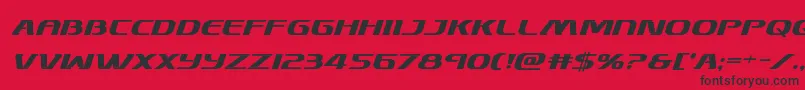 Skymarshalboldital Font – Black Fonts on Red Background