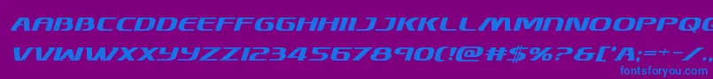 Skymarshalboldital Font – Blue Fonts on Purple Background