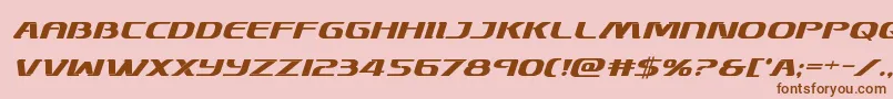 Skymarshalboldital Font – Brown Fonts on Pink Background