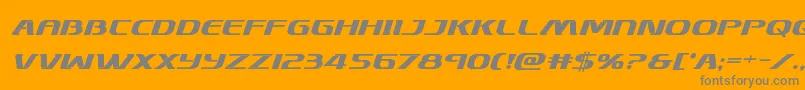 Skymarshalboldital Font – Gray Fonts on Orange Background