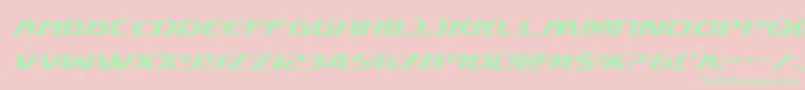 Skymarshalboldital Font – Green Fonts on Pink Background