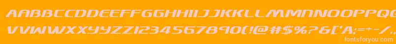 Skymarshalboldital Font – Pink Fonts on Orange Background