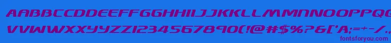 Skymarshalboldital Font – Purple Fonts on Blue Background