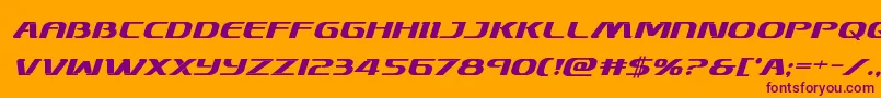 Skymarshalboldital Font – Purple Fonts on Orange Background