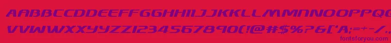 Шрифт Skymarshalboldital – фиолетовые шрифты на красном фоне