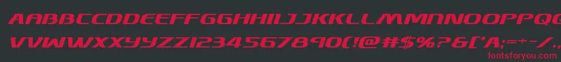 Skymarshalboldital Font – Red Fonts on Black Background