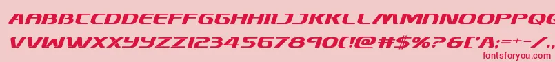 フォントSkymarshalboldital – ピンクの背景に赤い文字