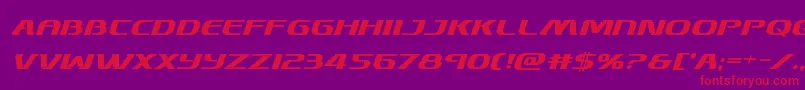 Skymarshalboldital Font – Red Fonts on Purple Background