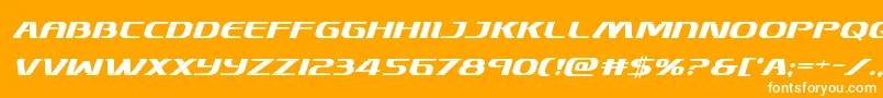 Skymarshalboldital Font – White Fonts on Orange Background