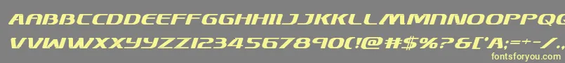 Skymarshalboldital Font – Yellow Fonts on Gray Background