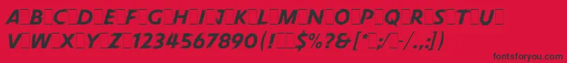 PneumaLetPlain.2.0 Font – Black Fonts on Red Background