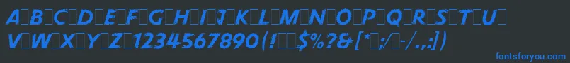 PneumaLetPlain.2.0 Font – Blue Fonts on Black Background