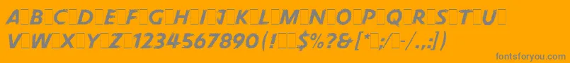 PneumaLetPlain.2.0 Font – Gray Fonts on Orange Background