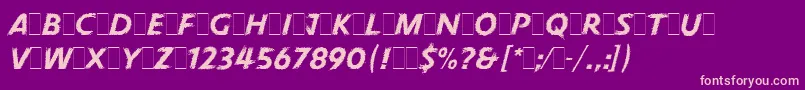PneumaLetPlain.2.0 Font – Pink Fonts on Purple Background