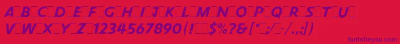 PneumaLetPlain.2.0 Font – Purple Fonts on Red Background