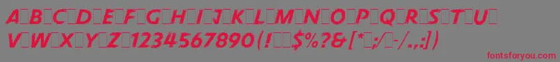 PneumaLetPlain.2.0 Font – Red Fonts on Gray Background