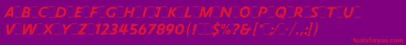 PneumaLetPlain.2.0 Font – Red Fonts on Purple Background