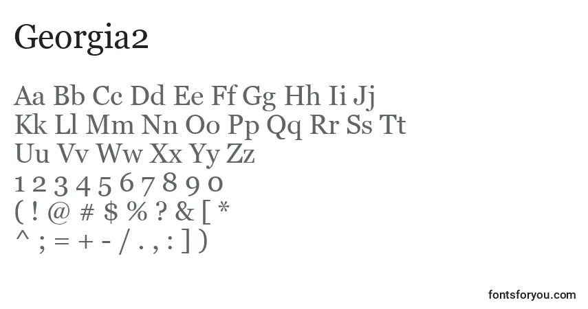A fonte Georgia2 – alfabeto, números, caracteres especiais