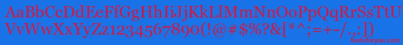 Georgia2 Font – Red Fonts on Blue Background