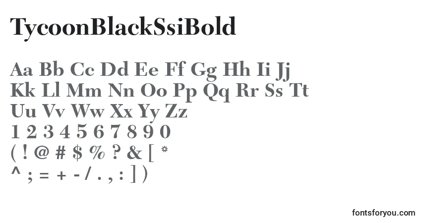 Fuente TycoonBlackSsiBold - alfabeto, números, caracteres especiales