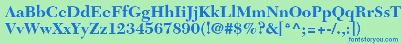 TycoonBlackSsiBold Font – Blue Fonts on Green Background