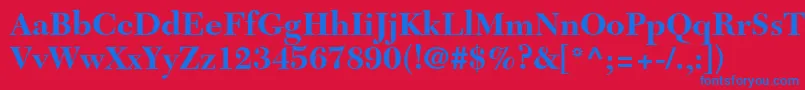 TycoonBlackSsiBold Font – Blue Fonts on Red Background