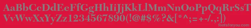 フォントTycoonBlackSsiBold – 赤い背景に灰色の文字