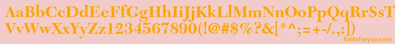 TycoonBlackSsiBold Font – Orange Fonts on Pink Background