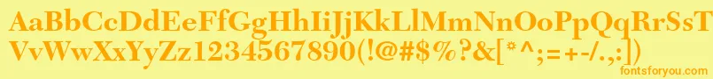 TycoonBlackSsiBold Font – Orange Fonts on Yellow Background