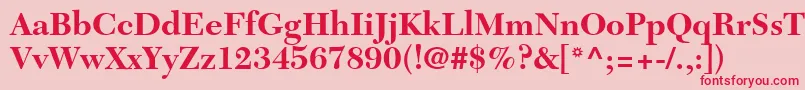 TycoonBlackSsiBold Font – Red Fonts on Pink Background