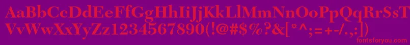 TycoonBlackSsiBold Font – Red Fonts on Purple Background