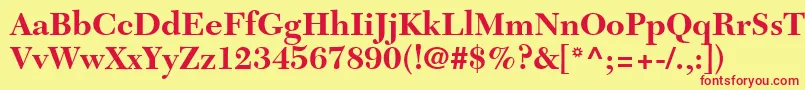 TycoonBlackSsiBold Font – Red Fonts on Yellow Background