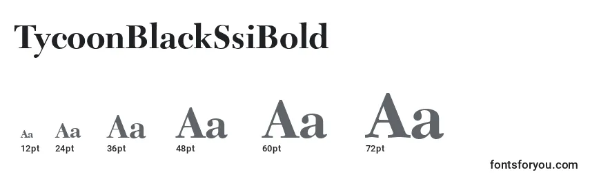TycoonBlackSsiBold Font Sizes