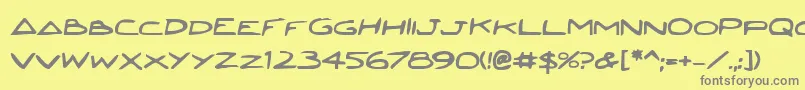 フォントJettaBold – 黄色の背景に灰色の文字