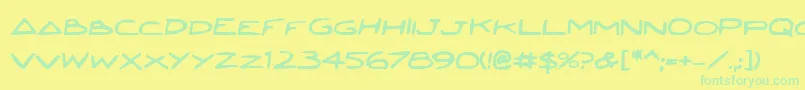 JettaBold Font – Green Fonts on Yellow Background