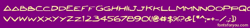 JettaBold Font – Yellow Fonts on Purple Background