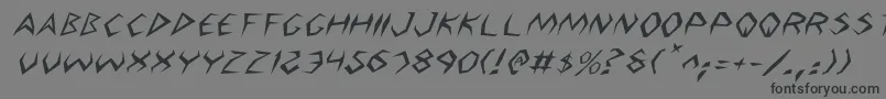 ArgosyItalic-Schriftart – Schwarze Schriften auf grauem Hintergrund