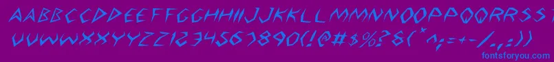 ArgosyItalic Font – Blue Fonts on Purple Background