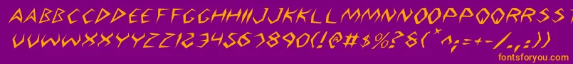 fuente ArgosyItalic – Fuentes Naranjas Sobre Fondo Morado