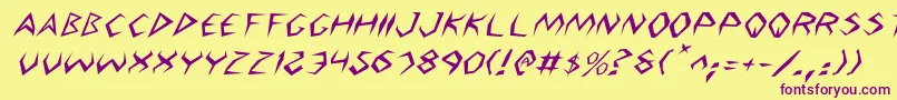 ArgosyItalic Font – Purple Fonts on Yellow Background