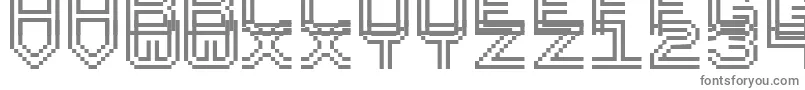 フォントPfUniformPro – 白い背景に灰色の文字
