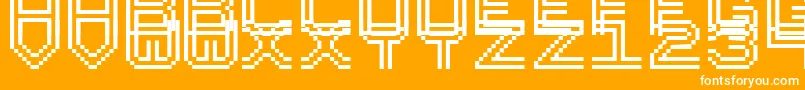 PfUniformPro Font – White Fonts on Orange Background