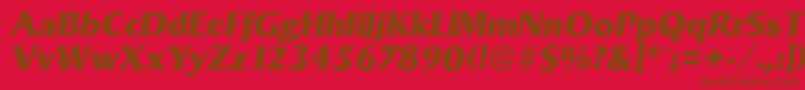 Шрифт SigvarserialHeavyItalic – коричневые шрифты на красном фоне